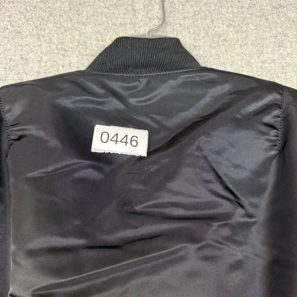 Alpha Industries MA-1 Flight Jacket Large Black Crew Bomber MJM21000C1 NWT